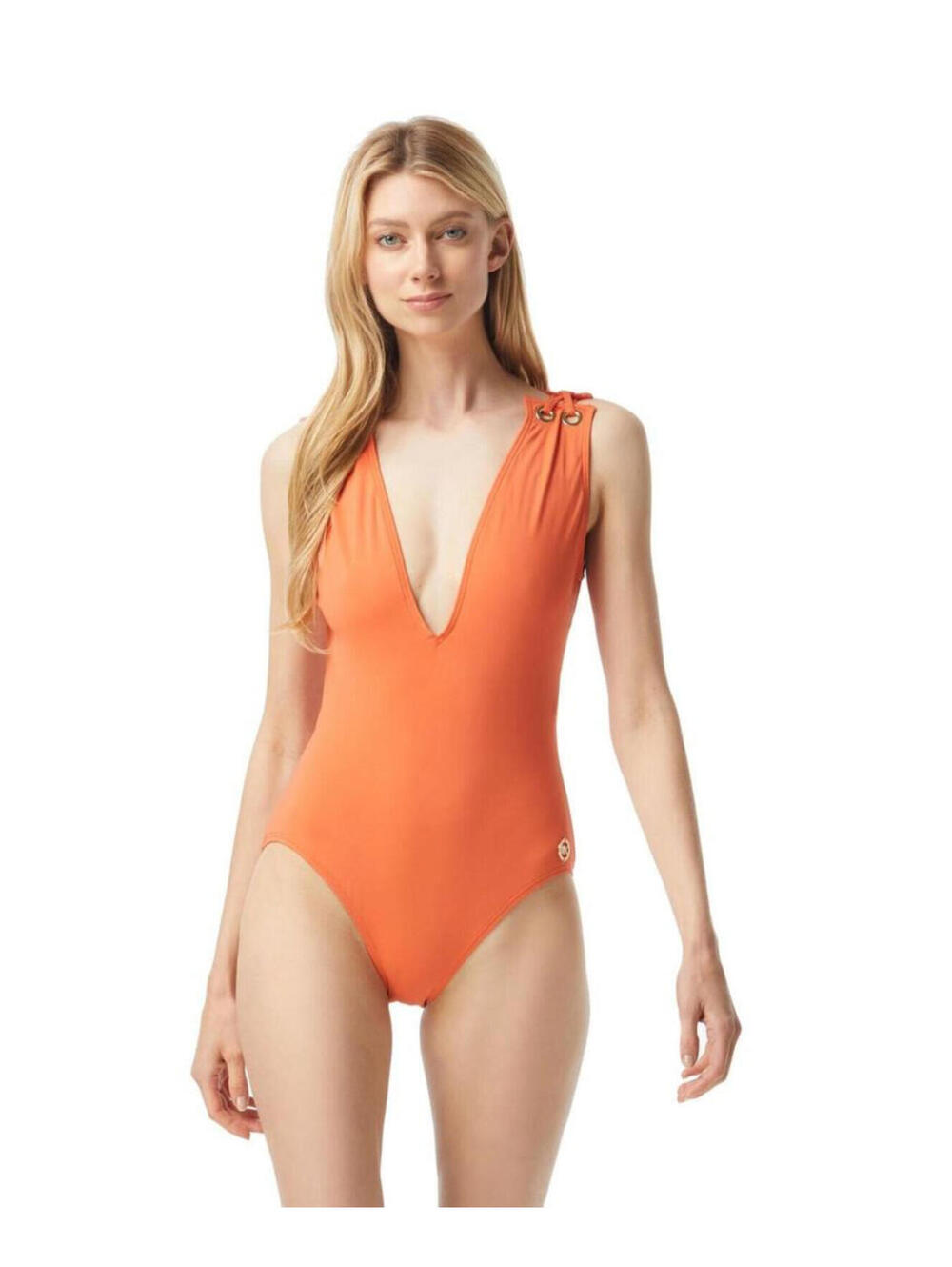 Michael Kors Orange One-Piece Swimsuit, Size 6, $130 NWT, 2372